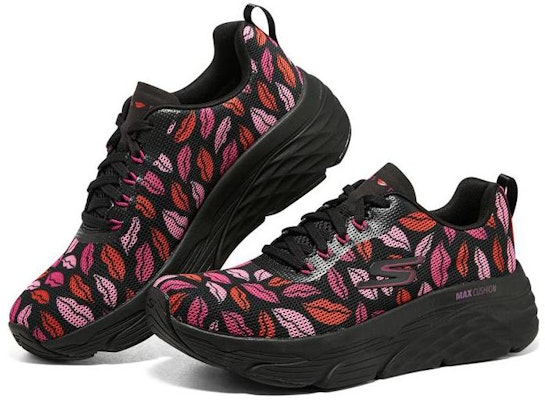 Skechers Max Cushioning ELITE 時尚圖樣 防滑耐磨 低筒 跑步鞋 女款 黑色 Lookbook Skechers Max Cushioning ELITE 時尚圖樣 防滑耐磨 低筒 跑步鞋 女款 黑色