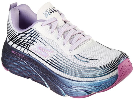 Skechers Max Cushioning Elite 低幫運動休閒鞋 女款 白藍 Lookbook Skechers Max Cushioning Elite 低幫運動休閒鞋 女款 白藍
