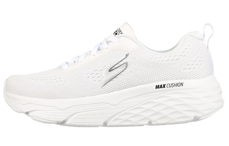 (Women) Skechers Max Cushioning Elite 'White Trendy Sport Low-Top Casual Trainer' 128262-WHT