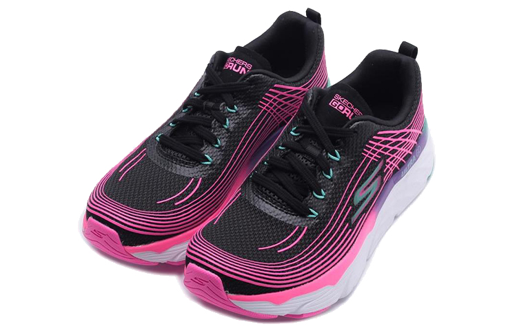 Lookbook (W) Skechers Max Cushioning Elite Basses Noir/Rose 17699-BKMT