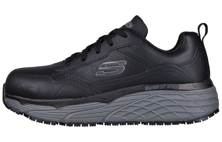 (Women) Skechers Max Cushioning Elite Sr 'Black Grey' 108065-BLK