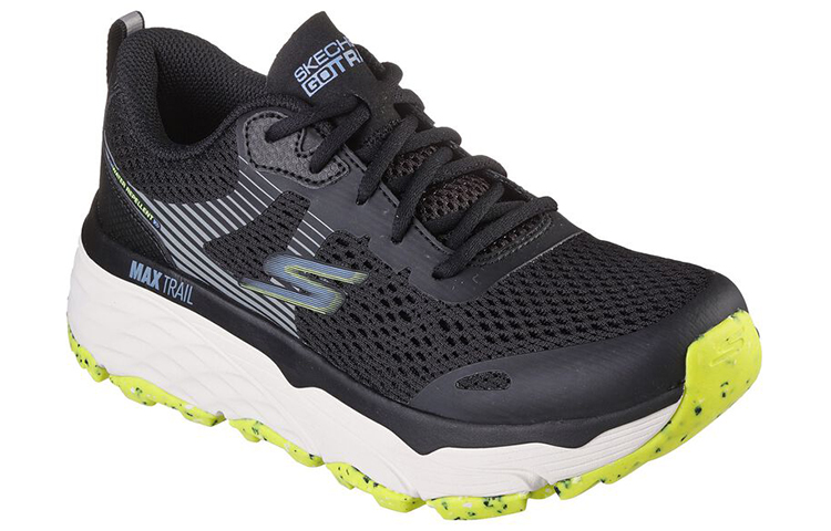 Lookbook (W) Skechers Max Cushioning Elite Trail ''Zwart Lime'' 129147-BKLM