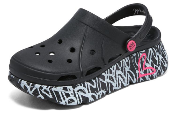 Lookbook (W) Skechers Max Cushioning Foamies ''Slip Resistant Sport Sandal - Zwart'' 111324-BLK
