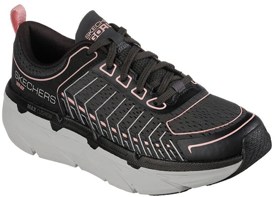 Skechers Max 緩震旗艦 低筒 跑步鞋 女款 黑灰 Lookbook Skechers Max 緩震旗艦 低筒 跑步鞋 女款 黑灰