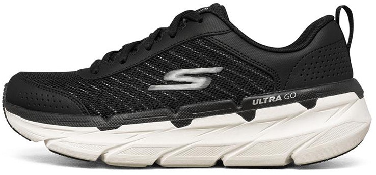 women-skechers-max-cushioning-premier-black-white-128258-bkw
