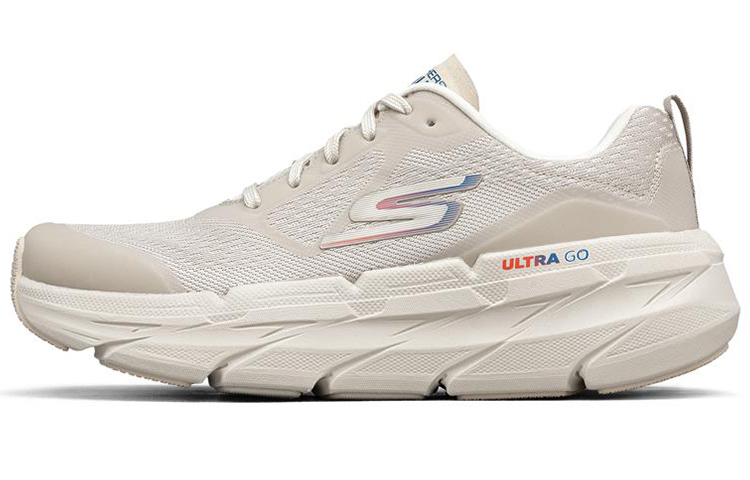 (Women) Skechers Max Cushioning Premier Low Top Running Shoes Beige 17690-NAT