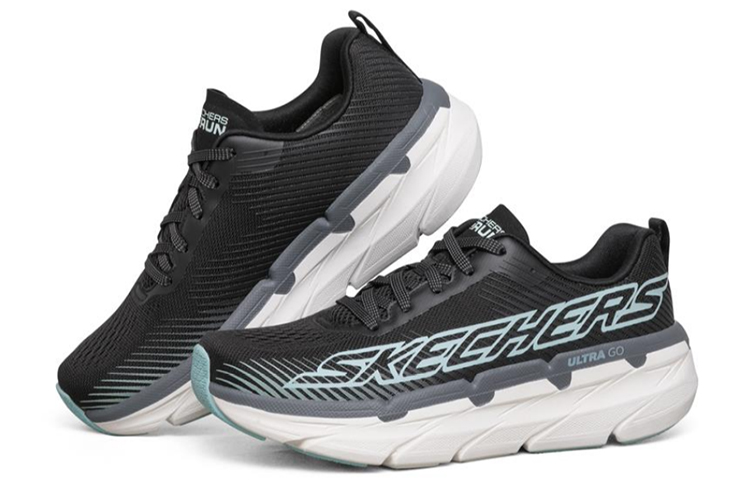 Lookbook (W) Skechers Max Cushioning Premier Noir/Blanc/Gris 17692-BKAQ