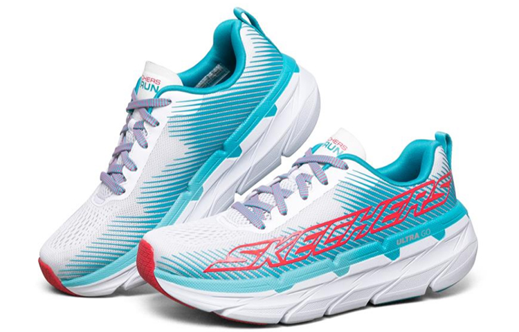 Lookbook (W) Skechers Max Cushioning Premier Blau/Weiß/Rot 17692-WAQ