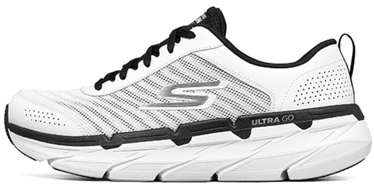 women-skechers-max-cushioning-premier-low-top-running-shoes-white-black-220078-wbk