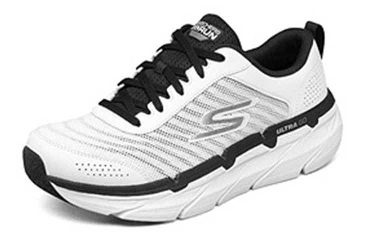 (W) Skechers Max Cushioning Premier Low-Top Running Shoes White/Black 圖 3
