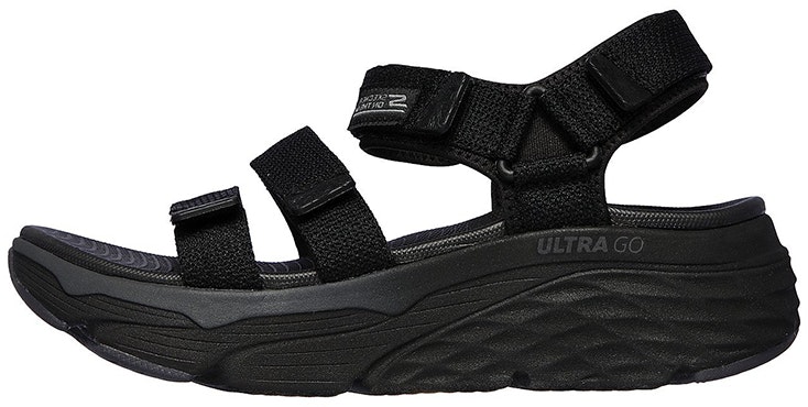 women-skechers-max-cushioning-sandal-all-black-140120-bbk