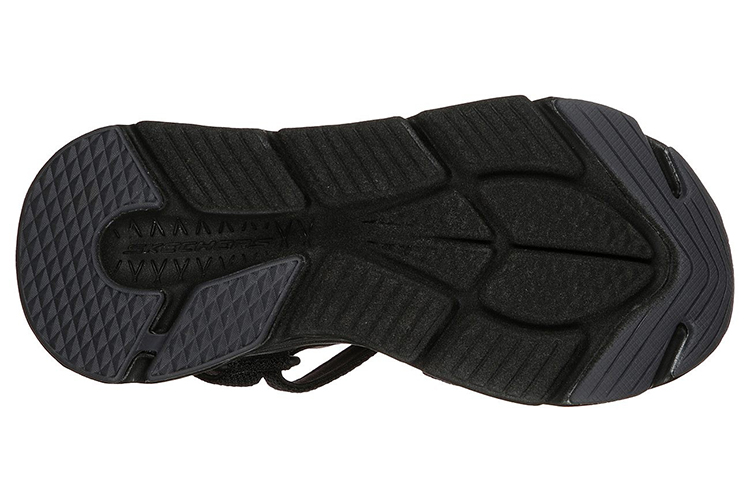 Shop (Women) Skechers Max Cushioning Sandal 'All Black' 140120-BBK