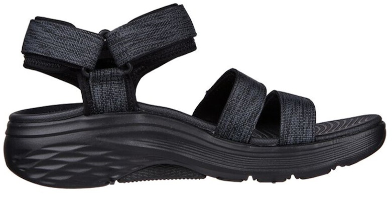 (Women) Skechers Max Cushioning Sandal 'Black' 140553-BKGY Order (Women) Skechers Max Cushioning Sandal 'Black' 140553-BKGY