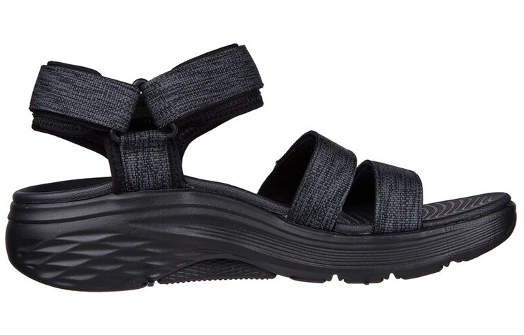 Order (Women) Skechers Max Cushioning Sandal 'Black' 140553-BKGY