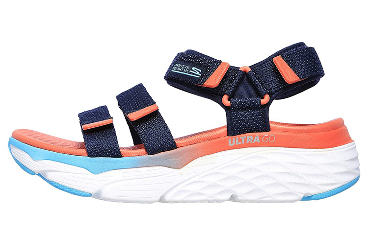 (Women) Skechers Max Cushioning Sandal 'Blue Multicolor' 140120-NVMT
