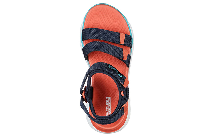 Lookbook (Women) Skechers Max Cushioning Sandal 'Blue Multicolor' 140120-NVMT