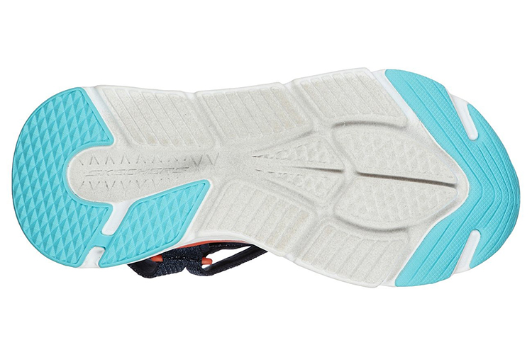 Shop (Women) Skechers Max Cushioning Sandal 'Blue Multicolor' 140120-NVMT