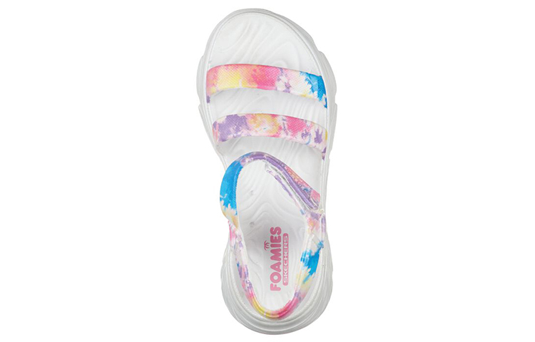 Lookbook (Women) Skechers Max Cushioning Sandal 'Blue Pink Purple' 111330-MLT