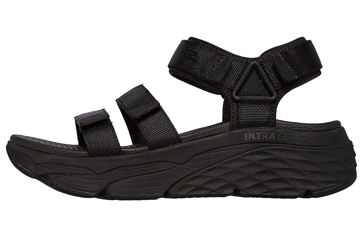 (Women) Skechers Max Cushioning Sandal 'Lured All-Black' 140218-BBK