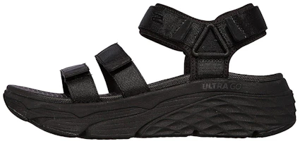 (Women) Skechers Max Cushioning Sandal 'Lured All-Black' 140218-BBK (Women) Skechers Max Cushioning Sandal 'Lured All-Black' 140218-BBK