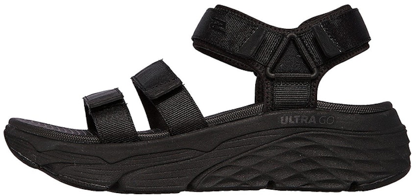 (Women) Skechers Max Cushioning Sandal 'Lured All-Black' 140218-BBK Buy (Women) Skechers Max Cushioning Sandal 'Lured All-Black' 140218-BBK