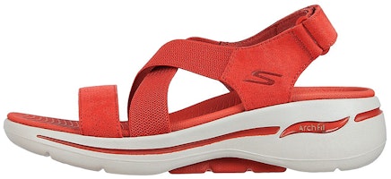 (Women) Skechers Max Cushioning Sandal 'Lured Burgundy' 140257-RUST (Women) Skechers Max Cushioning Sandal 'Lured Burgundy' 140257-RUST