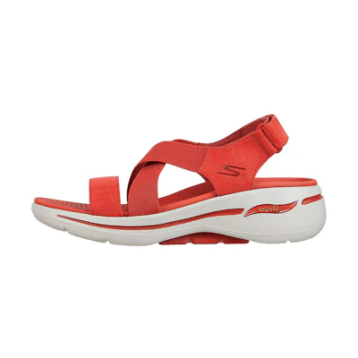 (W) Skechers Max Cushioning Sandal 'Lured Burgundy'