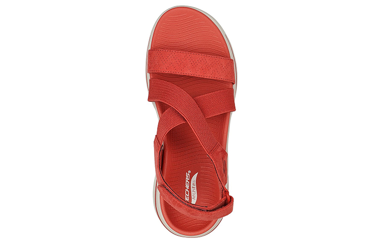 Shop (Women) Skechers Max Cushioning Sandal 'Lured Burgundy' 140257-RUST