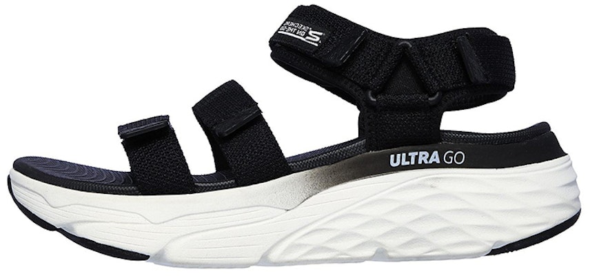 (Women) Skechers Max Cushioning Sandal 'Slay Black' 140120-BKW Buy (Women) Skechers Max Cushioning Sandal 'Slay Black' 140120-BKW