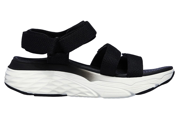 Order (Women) Skechers Max Cushioning Sandal 'Slay Black' 140120-BKW