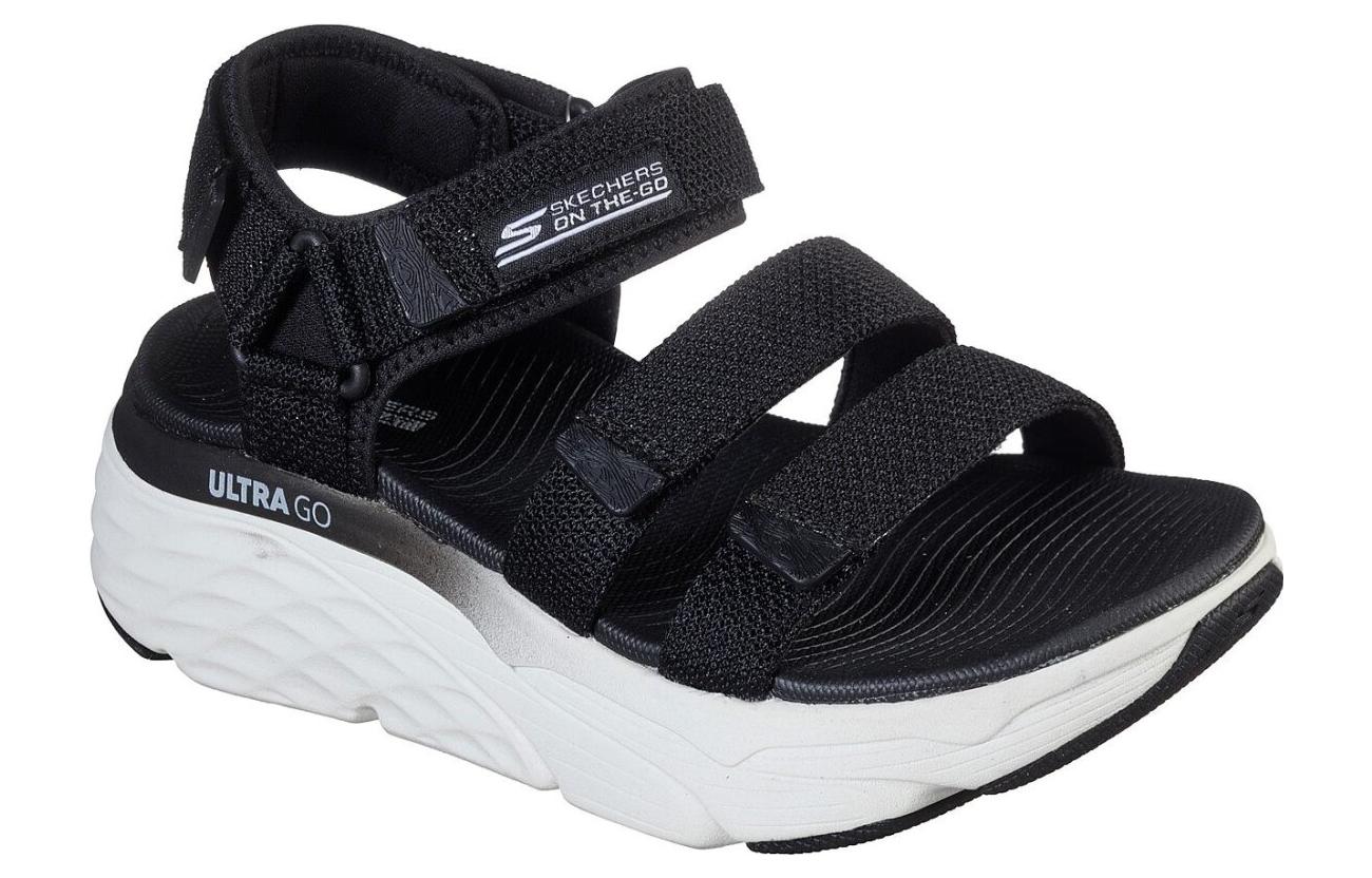 Lookbook (Women) Skechers Max Cushioning Sandal 'Slay Black' 140120-BKW