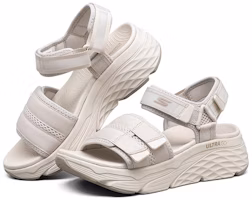 (W) Skechers Max Cushioning Sandal Berkusyen Krim 'Cream' 140424-NAT Lookbook (W) Skechers Max Cushioning Sandal Berkusyen Krim 'Cream' 140424-NAT