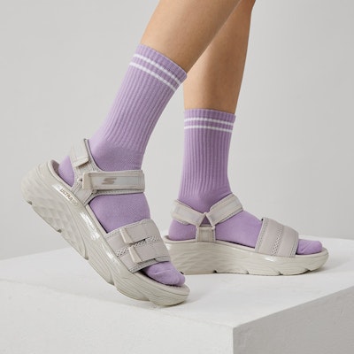 (W) 스케쳐스 맥스 쿠셔닝 샌들 크리미 '크림' (Skechers Max Cushioning Sandals Creamy 'Cream') 140424-NAT Purchase (W) 스케쳐스 맥스 쿠셔닝 샌들 크리미 '크림' (Skechers Max Cushioning Sandals Creamy 'Cream') 140424-NAT