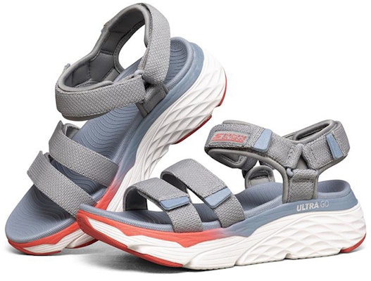 (W) Skechers Max Cushioning Sandal Kelabu 140120-CCMT Lookbook (W) Skechers Max Cushioning Sandal Kelabu 140120-CCMT