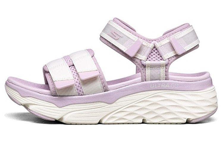 (Women) Skechers Max Cushioning Sandals Purple 'White' 140424-WLV