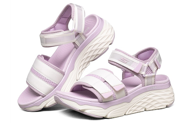 Lookbook (W) Skechers Max Cushioning Sandal Ungu 'Putih' 140424-WLV