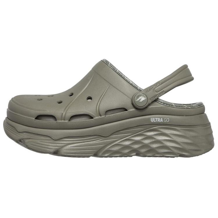(Women) Skechers Max Cushioning Slipper 'Lined Whirlwind Green' 111346-OLV