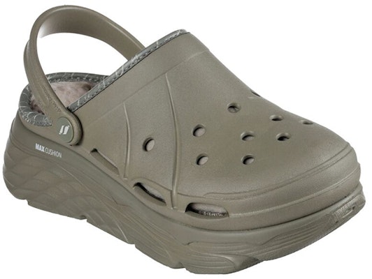 (W) Selipar Skechers Max Cushioning 'Lined Whirlwind Hijau' 111346-OLV Lookbook (W) Selipar Skechers Max Cushioning 'Lined Whirlwind Hijau' 111346-OLV