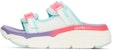 (W) Skechers Max Cushioning Sandal Tapak Tebal Ungu/Hijau 140117-WMLT