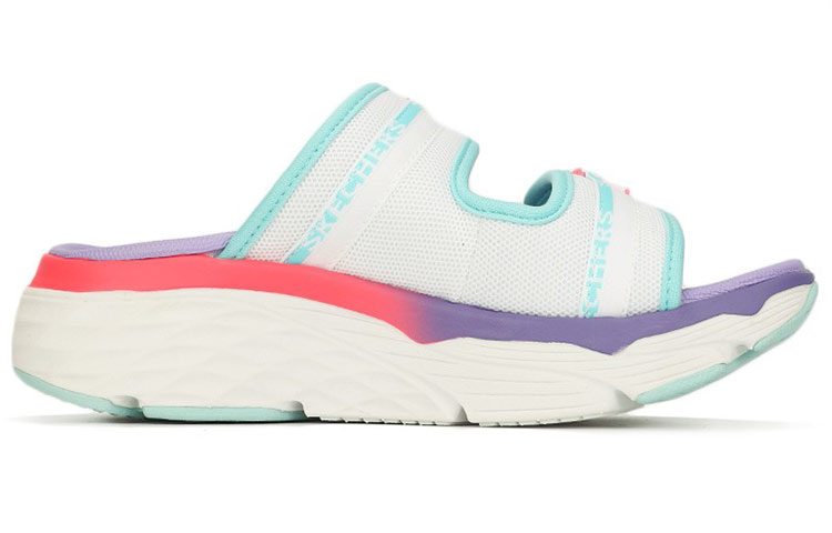 Order (W) Skechers Sandal Tebal Max Cushioning Ungu/Hijau 140117-WMLT