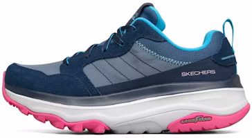 (Women) Skechers Max Cushioning Trail 'Grey Blue Pink' 128216-NVPK (Women) Skechers Max Cushioning Trail 'Grey Blue Pink' 128216-NVPK