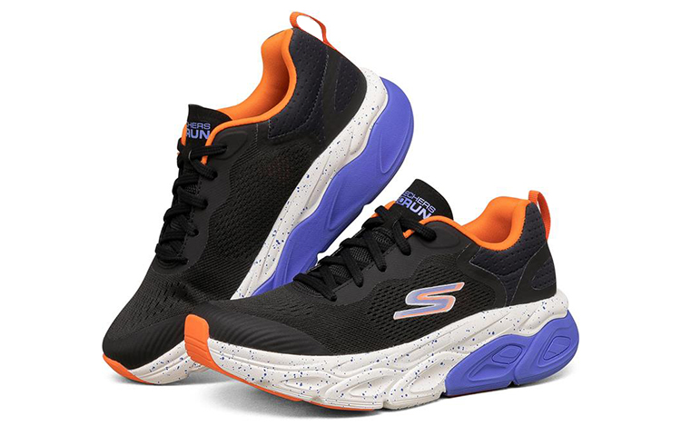 (W) Skechers Max Cushioning Ultimate Low-Top Black/Blue/Orange 圖 3