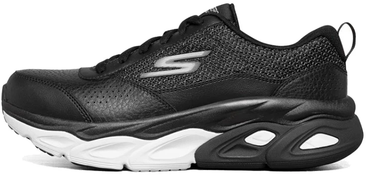 women-skechers-max-cushioning-ultimate-black-white-128047-bkw