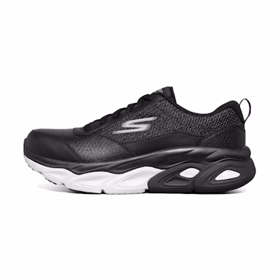 (W) Skechers Max Cushioning Ultimate Sports Shoes Black/White