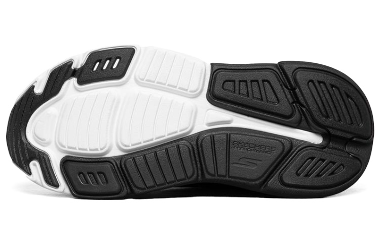 (W) Skechers Max Cushioning Ultimate Sports Shoes Black/White 圖 5