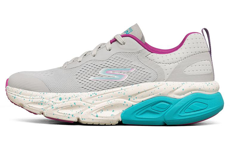 (W) Skechers Max Cushioning Ultimate Low-Top Grey/Blue