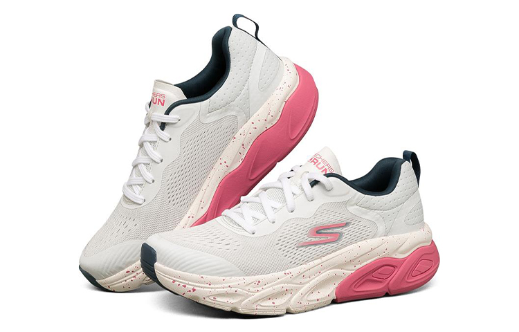 (W) Skechers Max Cushioning Ultimate Low-Top Pink/White/Gray 圖 3