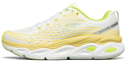(Women) Skechers Max Cushioning Ultimate Low-Top White/Yellow 17691-WMLT (Women) Skechers Max Cushioning Ultimate Low-Top White/Yellow 17691-WMLT