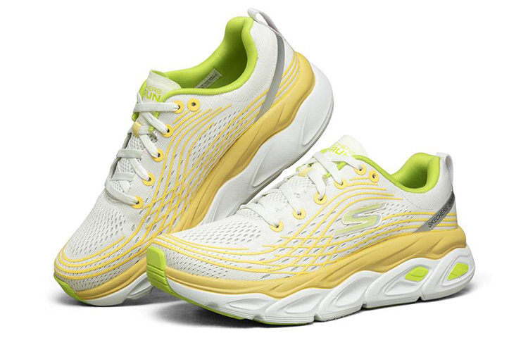 Lookbook (W) Skechers Max Cushioning Ultimate Basso Bianco/Giallo 17691-WMLT