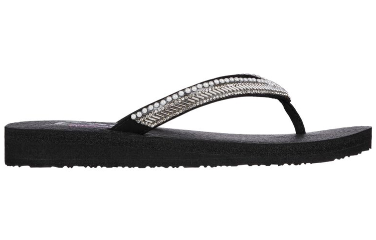 Order Skechers 冥想-精緻珍珠 夾腳運動拖鞋 女款 黑